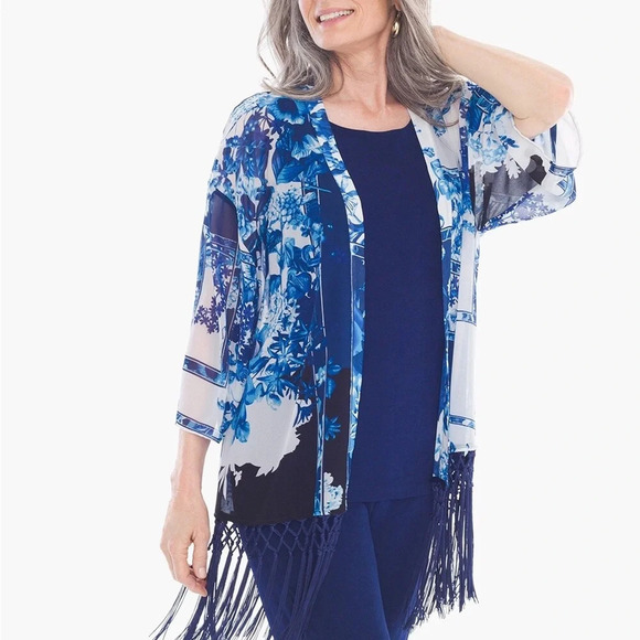 Chico’s TRAVELERS COLLECTION
Patchwork Fringe Duster - Picture 3 of 9
